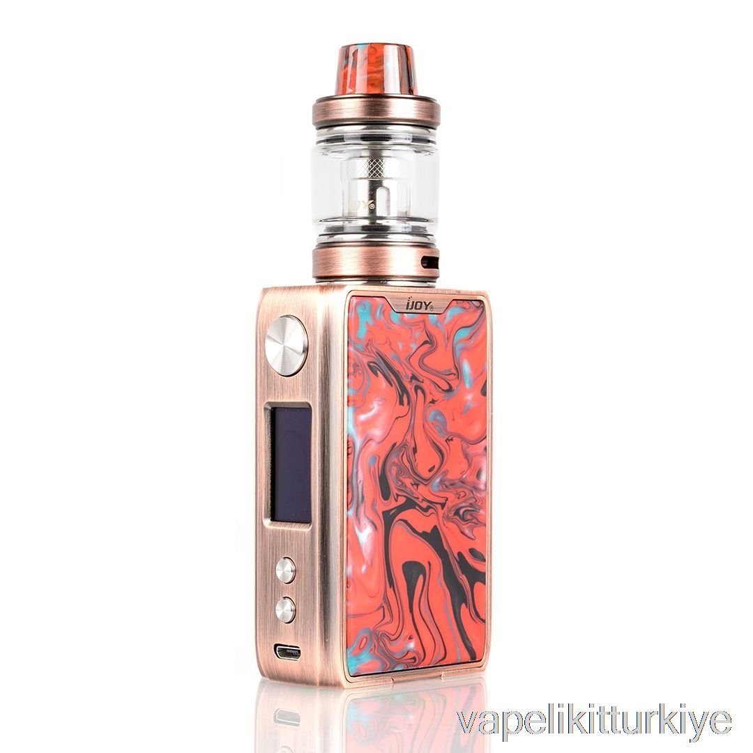 Vape Likit Ijoy Shogun Jr 126w Tc Başlangıç ​​kiti Kırmızı Bakır Cehennem Ateşi